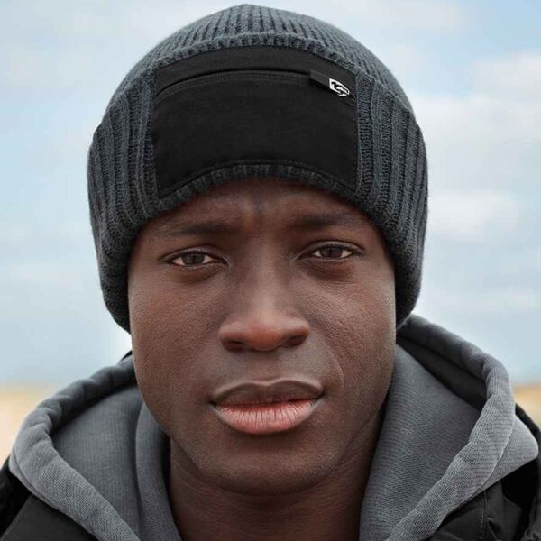 Beechfield Zip Patch Beanie Thumbnail