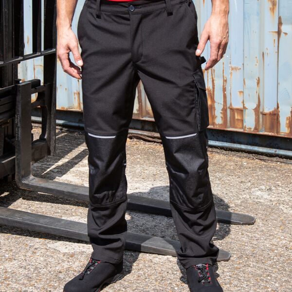 Result Work-Guard Slim Fit Soft Shell Trousers Thumbnail